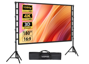 lot 87 image: 180 Inch Outdoor Projector Screen with Stand VOOPVOR Portable Projection Screen and Stand