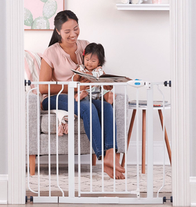 lot 144 image: Regalo Walk-Through Door, Extra Wide Baby Gate, 29.5-38.5 for Ages 6 to 24 Months