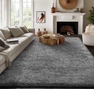 lot 182 image: Ophanie 8x10 Area Rugs for Living Room, Upgrade Non-Slip Fluffy Soft Large Shag Carpet