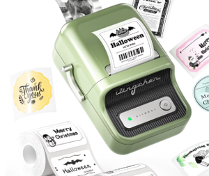 lot 249 image: NIIMBOT B21 Label Maker Machine, 2 inches Barcode Label Printer Wireless Thermal Sticker Printer, 50x30mm Label-230Pcs (Green)