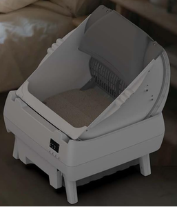 lot 33 image: Lohhuby Automatic Cat Litter Box Self Cleaning - App Control, Open-Design, Smart Health Monitor, Suitable for Medium Cats and Kittens, Anti-Pinch Safety, Quiet Operation, A Trusted Companion for Life - White