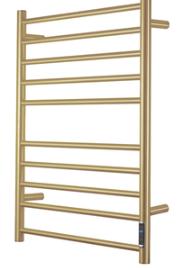lot 37 image: Blarala Heated Towel Racks for Bathroom, Wall Mounted Electric Towel Warmer Racks with Timer & Temperature Control, 10 Bar Stainless Steel Towel Heater for Bathroom,Brushed Gold