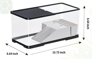 lot 235 image: Tuhaoking Turtle Tank Kit, Turtle Tank Starter Kit,Bottom Drainage, Multi-Function Areas for Turtles, Crabs,Fishes, Amphibians,Reptiles.(15.75 x 8.64 x 8.64 Inch)