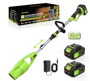 lot 237 image: Cordless Leaf Blower,400000RPM Handheld Air Duster with Adjustable Pole,21V Max 4.0Ah2 Batteries and Charger,Lightweight Air Broom for Easy Debris Removal,Lawn Care and Yard Cleaning,etc. (Green)
