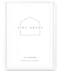 lot 274 image: Airy Abode Premium White Wood Picture Frame 30x40 Inches
