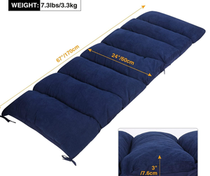 lot 275 image: REDCAMP Chaise Lounge Cushion for Patio Furniture,67 inch Zero Gravity Cushion Comfortable Thicker for Indoor Home Office or Outdoor Use,Blue CUSHION ONLY