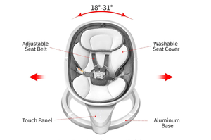 lot 366 image: Baby Swings for Infants, Electric Infant Swing with 5 Speeds 10 Lullabies, Portable Baby Swing for Newborns Boys Girls