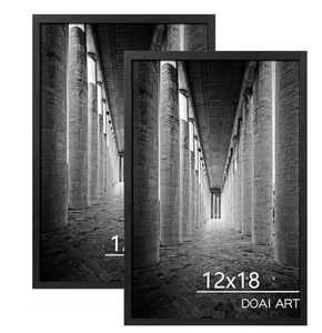 lot 373 image: DOAI ART 12x18 Frame 2 Pack, Black 12 x 18 Poster Frame for Horizontal or Vertical Wall Mounting, 12x18 Picture Frame Scratch-proof Safe and Artistic Large Photo Frame Wall Art