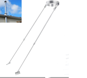 lot 374 image: 2025 Update Silver Plated High-End Ebusin 6 Extended Roof Bracket Supports Chimney Stove Pipe for DuraVent Triple Wall 2 I.D ,Suitable for All Outer Diameters of 6, Stability Against Wind & Snow