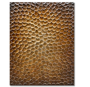 lot 451 image: NANKAI Art Hand-painted Dark gold Thick texture Abstract Oil painting Gradual texture Abstract Wall Art Painter Home Wall Decorative Art 40x28 inches