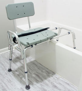lot 164 image: DMI Tub Transfer Bench and Shower Chair with Non Slip Aluminum Body