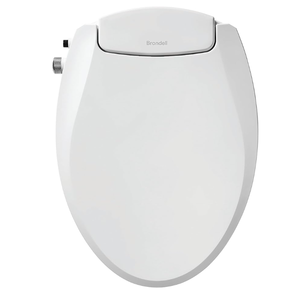 lot 481 image: Brondell Bidet Toilet Seat Non-Electric Swash Ecoseat, Fits Round Toilets, White - Dual Nozzle System, Ambient Water Temperature - Bidet with Easy Installation