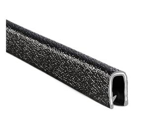 lot 482 image: Trim-Lok Edge Trim  Fits 14 Edge, 1116 Leg Length, 25 Length, Black, Pebble Texture  Flexible PVC Edge Protector for SharpRough Surfaces, Easy to Install