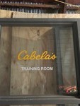 commercial glass window from Cabelas store