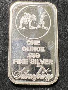 lot 09 image: 1 TROY OZ .999 FINE SILVER SILVERTOWNE BAR