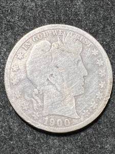 lot 14 image: 1900-S US BARBER HALF DOLLAR
