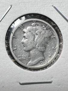 lot 21 image: 1928-S US MERCURY DIME