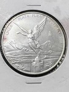 lot 54 image: 2013 MEXICAN LIBERTAD 1 TROY OZ .999 FINE SILVER