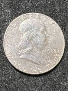 lot 55 image: 1963-D US FRANKLIN HALF DOLLAR