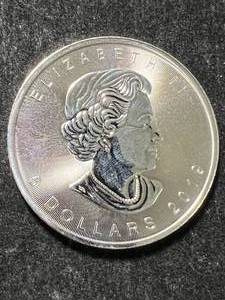lot 61 image: 2019 CANADIAN MAPLE LEAF 1 TROY OZ .9999 FINE SILVER