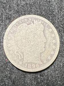 lot 66 image: 1896 US BARBER QUARTER