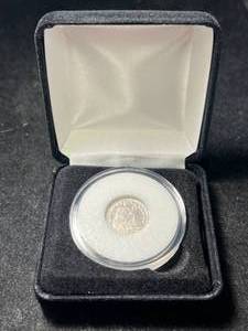 lot 85 image: 1854 US SEATED LIBERTY DIME IN BOX