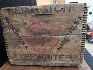lot A2 image: RARE REMINGTON TYPEWRITER BOX  MADE INTO COFFEE TABLE