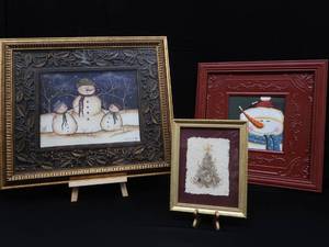 lot 1 image: ADORABLE SNOWMEN