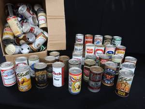 lot 63 image: VINTAGE BEER CANS