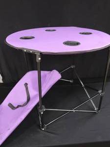 lot 108 image: NEW MYSTIC TAILGATE POP UP TABLE.