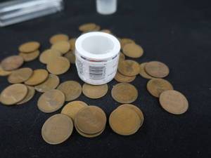 lot 69 image: UNOPENED ROLL OF FOREVER STAMPS  WHEAT PENNIES