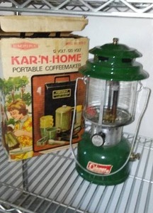 lot 859 image: Coleman Lantern and Portable Coffee Maker.