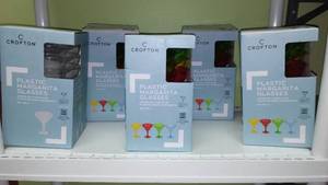 lot 895 image: NEW Cofton Plastic Margarita Glasses (20 ct) Color Assortment