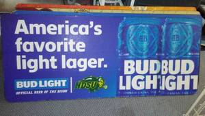 lot 896 image: 6 ft. Bud Light  NDSU Folding Table.