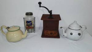 lot 947 image: Antique Ball Jar Holder and Replica Dcor