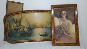 lot 978 image: Mamie June Rose Carnegie (Armstrong) and Traders in Harbor of Venice (Ribowsky)
