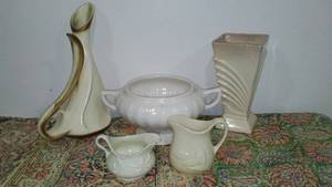 lot 974 image: Vintage McCoy Vase, Lefton, California Pottery and more.