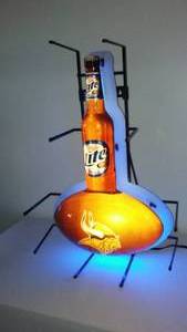 lot 629 image: Miller Light Vikings Neon Lighted Window Display.