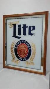 lot 631 image: Miller Lite Reflective Plague.