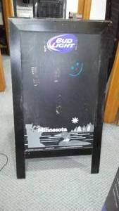 lot 979 image: Budweiser A Frame Chalkboard Easel.