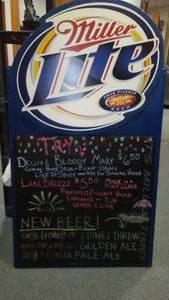 lot 987 image: Miller Lite Menu Chalk Board.