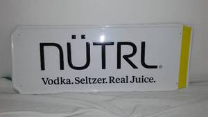 lot 983 image: Nutrl Vodka Metal Sign