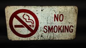 lot 985 image: Vintage No Smoking Metal Sign.