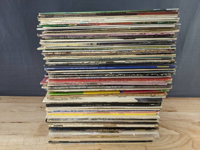 lot 54E image: 99 Vintage Vinyl Record Albums - Pop, Jazz, Holiday, and More C