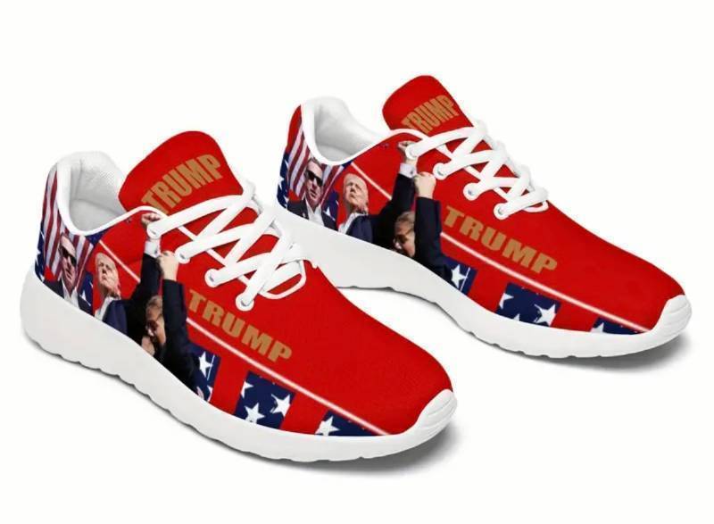 lot 29D image: Brand New Trump Inspired Athletic Shoes Size Mens 9 President Sneakers