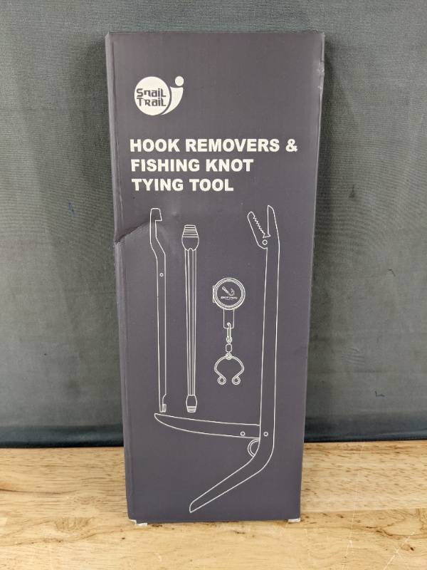 lot 61F image: Snail Trail Hook Removers & Fishing Knot Tying Tool Set - Brand New