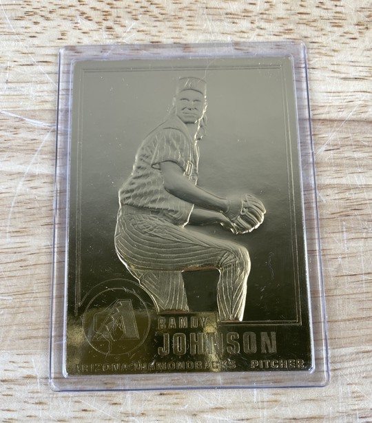 lot 64D image: 2000 Randy Johnson 22kt Gold MLB Baseball Card Arizona Diamondbacks