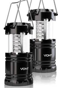 lot 169 image: 3 Vont LED Camping Lanterns - Brand New