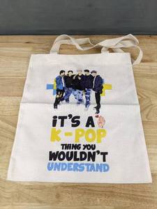 lot 178 image: K-Pop Canvas Tote Bag with Straps - Brand New