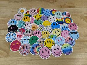 lot 192 image: 50 Smiley Face Stickers - Brand New